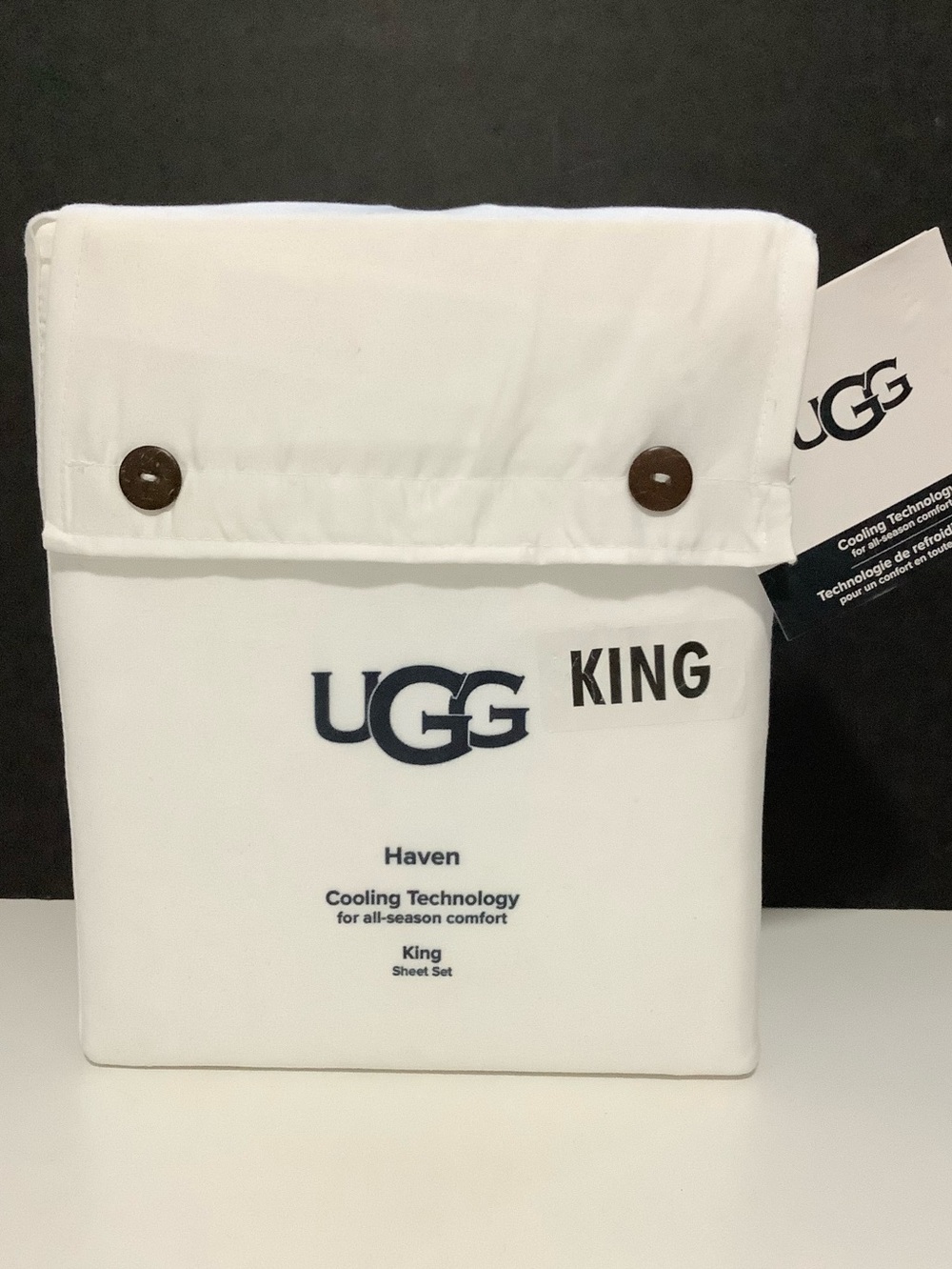 UGG Haven KING  Sheet Set Snow Bright White , BRAND NEW